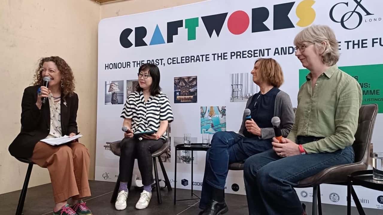 Caroline with award winners at the Collect Open Art Fair